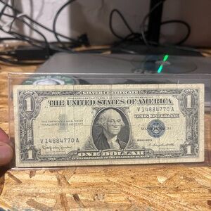 Vintage One Dollar Silver Certificate - Blue Seal 1957 B